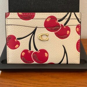Coach Sparkling Cherries Slim Card Holder